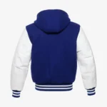 Hooded Blue Varsity Jacket