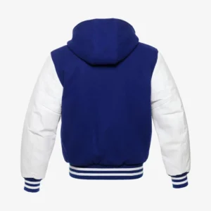 Hooded Blue Varsity Jacket
