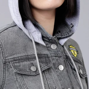 Women Grey Denim Jacket