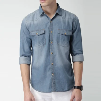 Blue Slim Fit Casual Shirt