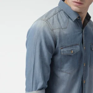 Slim Fit Casual Denim Shirt