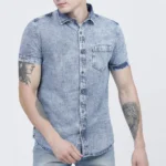 Denim Faded Casual Shirt