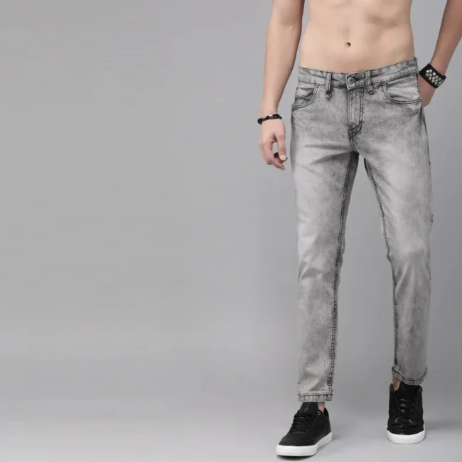 Grey Slim Fit Stretchable Jeans