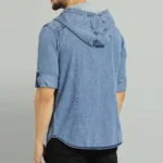 Hooded Denim Shirt