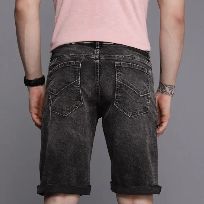 Men Slim Fit Denim Shorts