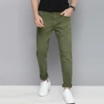 Men Olive Green Jeans