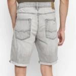 Solid Denim Shorts