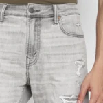 Solid Denim Shorts