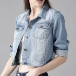 Women Cropped Denim Jacket