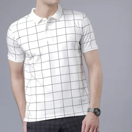 Casual Checked Polo Tshirt