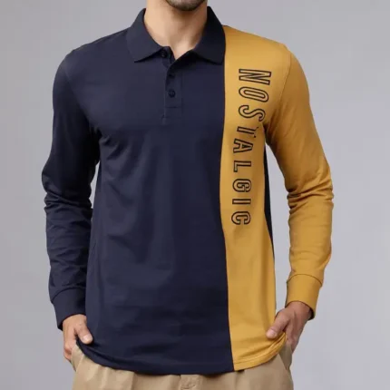 Casual Colourblocked Polo Tshirt