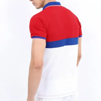 Red Colorblocked Polo