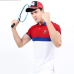 Red Colorblocked Polo