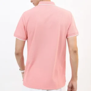 Pink Solid Polo Tshirt