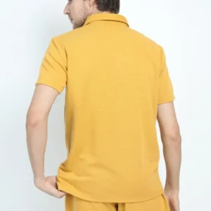 Solid Casual Polo Tshirt