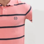 Pink Striped Polo Shirt
