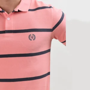 Pink Striped Polo Shirt