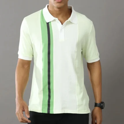 Polo Shirt With Colour Blocking