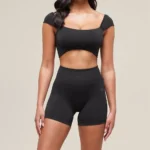 Sculpt Cap Sleeve Bra and gym short